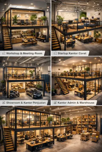 Mezzanine Ruang Kantor di Pasar Kemis